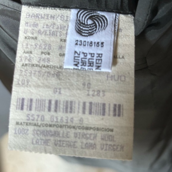 NEW Hugo Boss Gray Sport Coat Size 48 R Single Button Virgin Wool Sport Coat - Picture 7 of 15